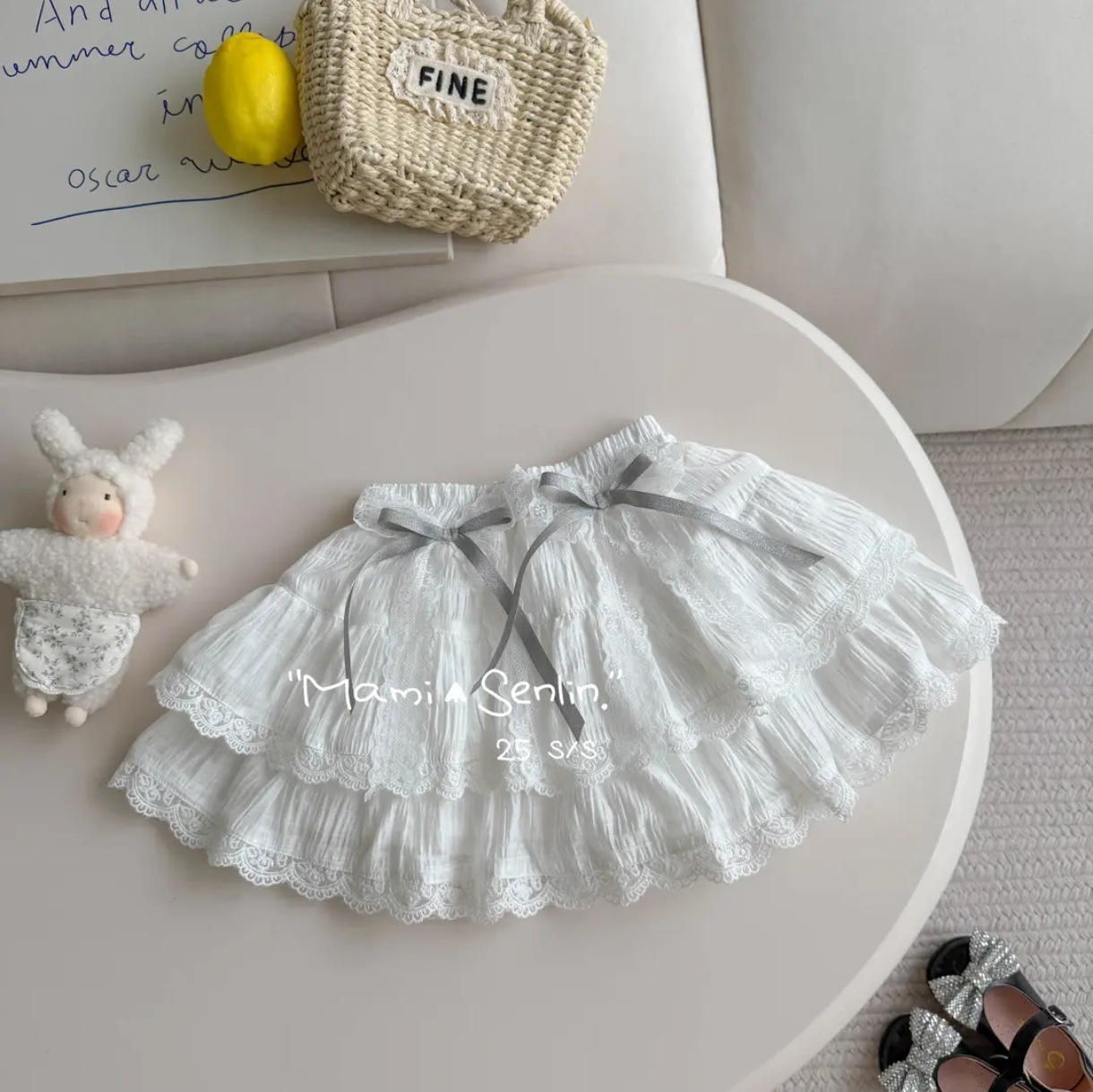 Falda de Pastel Delgada y Linda para Niña Pequeña, Falda Corta de Encaje de Hada para Niñas, Falda Media Linda para Bebé