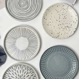 日式ins风简约创意家用8寸陶瓷早餐平盘子西餐点心网红牛排餐具