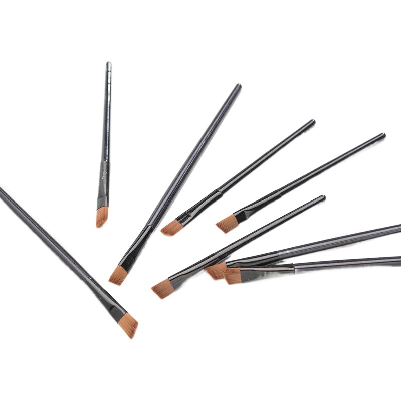Directo de fábrica 10CM oblicua cepillo de cejas negro de gama alta cepillo de ojos flor sombra de ojos cepillo herramientas de maquillaje