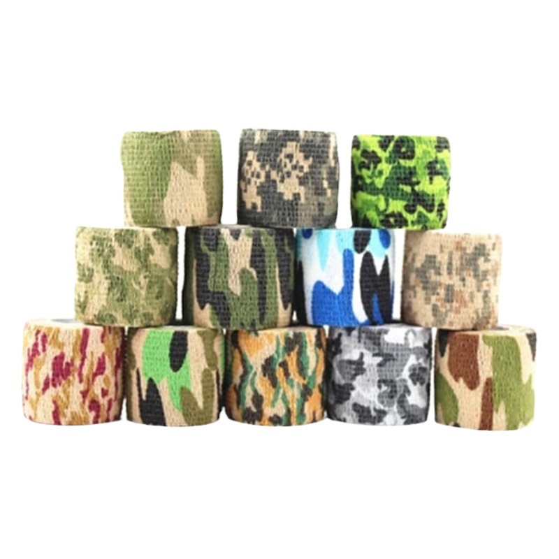 Camouflage bandage fishing winding finger guard wrist camouflage bionic easy tear tape non-woven self-adhesive elastic bandage