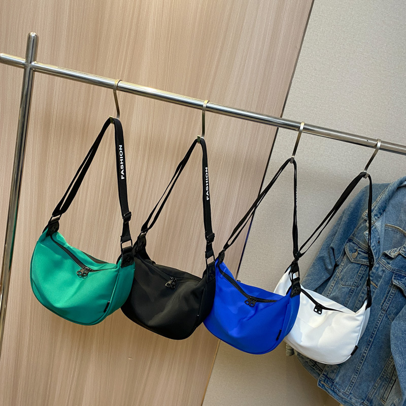 Nylon Crossbody Large Bag for Women 2025 New Trendy Dumpling Bag Lightweight Small Shoulder Bag Underarm Bag Single Shoulder Oxford Cloth Bag