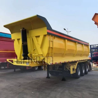 工厂跨境直销后翻自卸半挂车中亚非洲空悬提升车桥工程运输半挂车