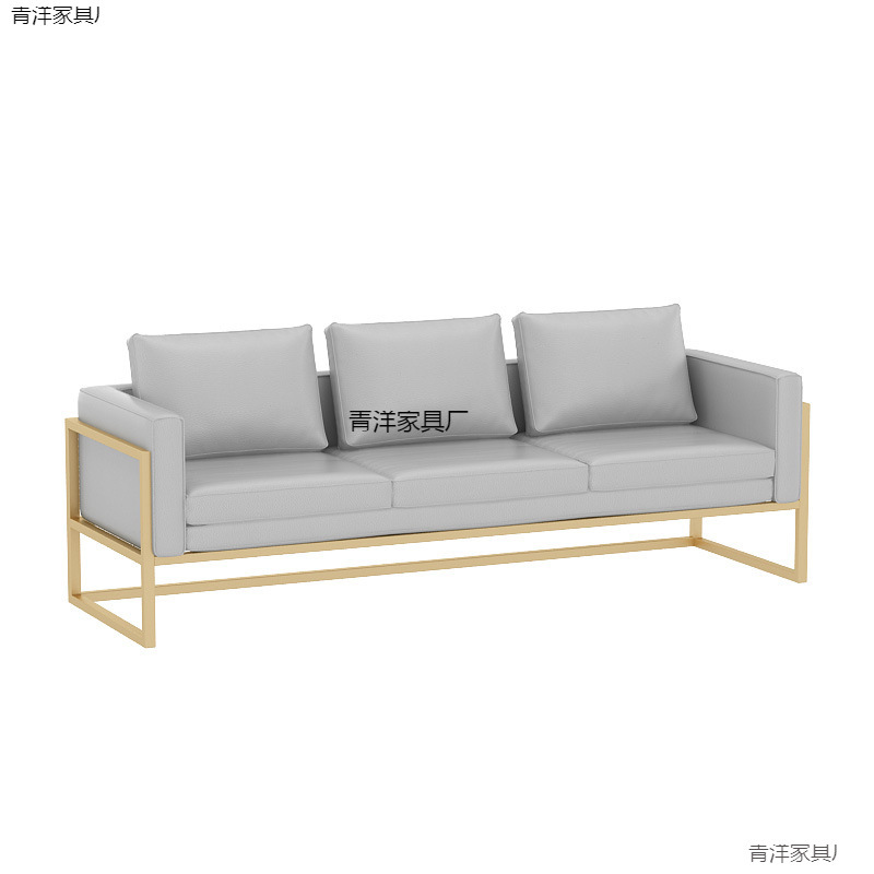 Nórdico Bar Bar Sofá Lounge Casual Sofá Comercial Sofá de cuero Mesa de té Mesa de comedor