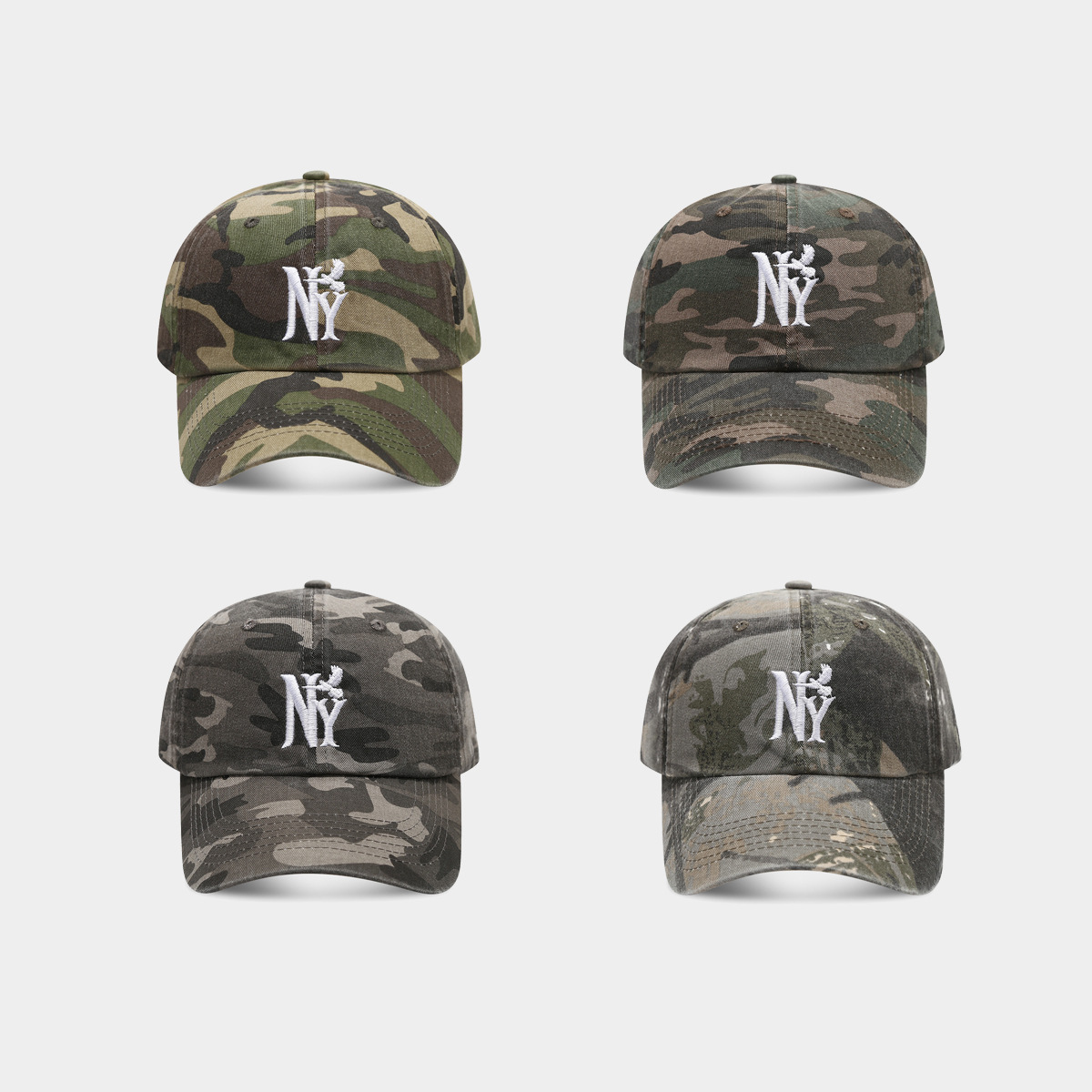 Gorra de béisbol de camuflaje antiguo retro de moda europea y americana, deportes al aire libre, ocio, letras bordadas, gorras de visera para hombres y mujeres