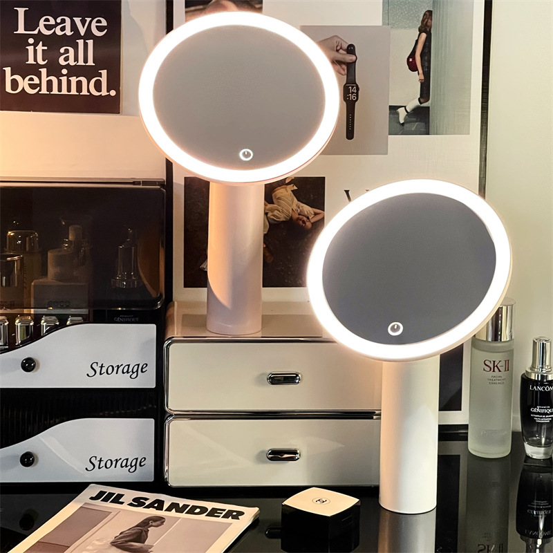Espejo de maquillaje LED con espejo de lámpara de escritorio de alta calidad escritorio dormitorio de casa oficina espejo de maquillaje vertical