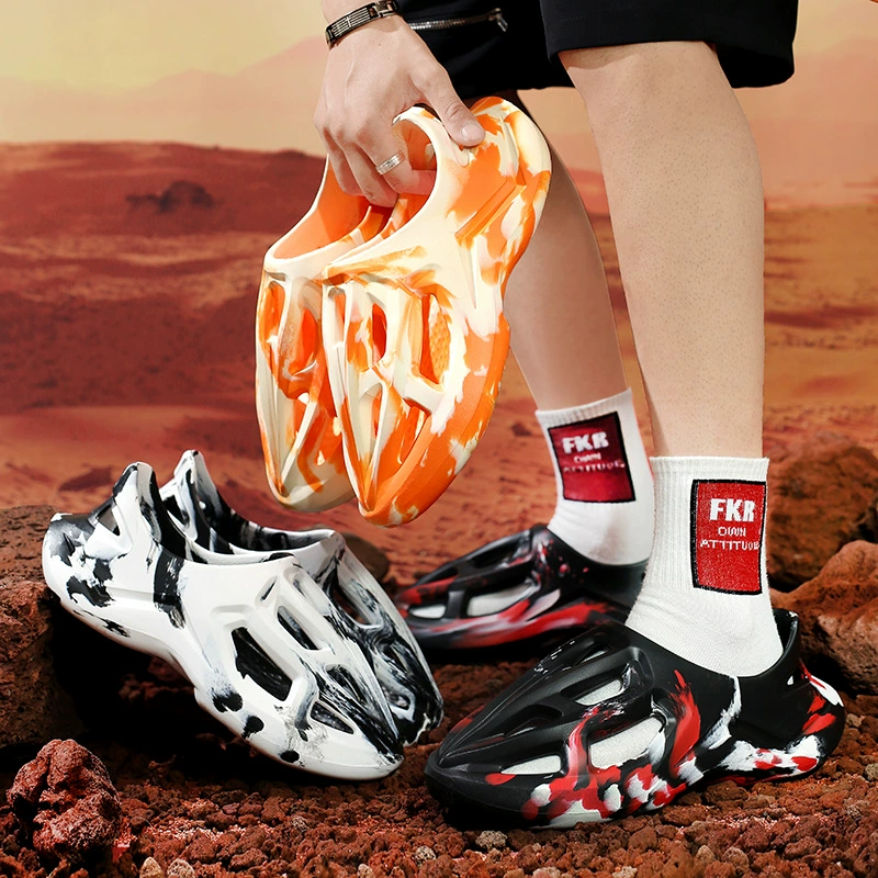 Летние сабо большого размера с кокосом 2025 года для мужчин и женщин, одинаковый стиль для пар, модные пляжные сандалии и тапочки на толстой подошве Baotou.