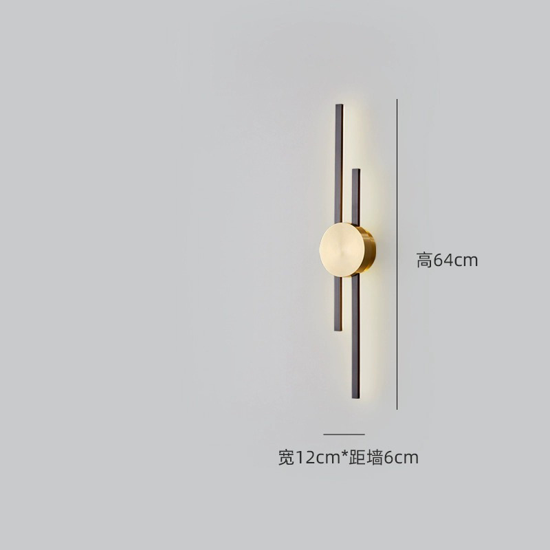 Negro + oro - 58cm - Luz cálida