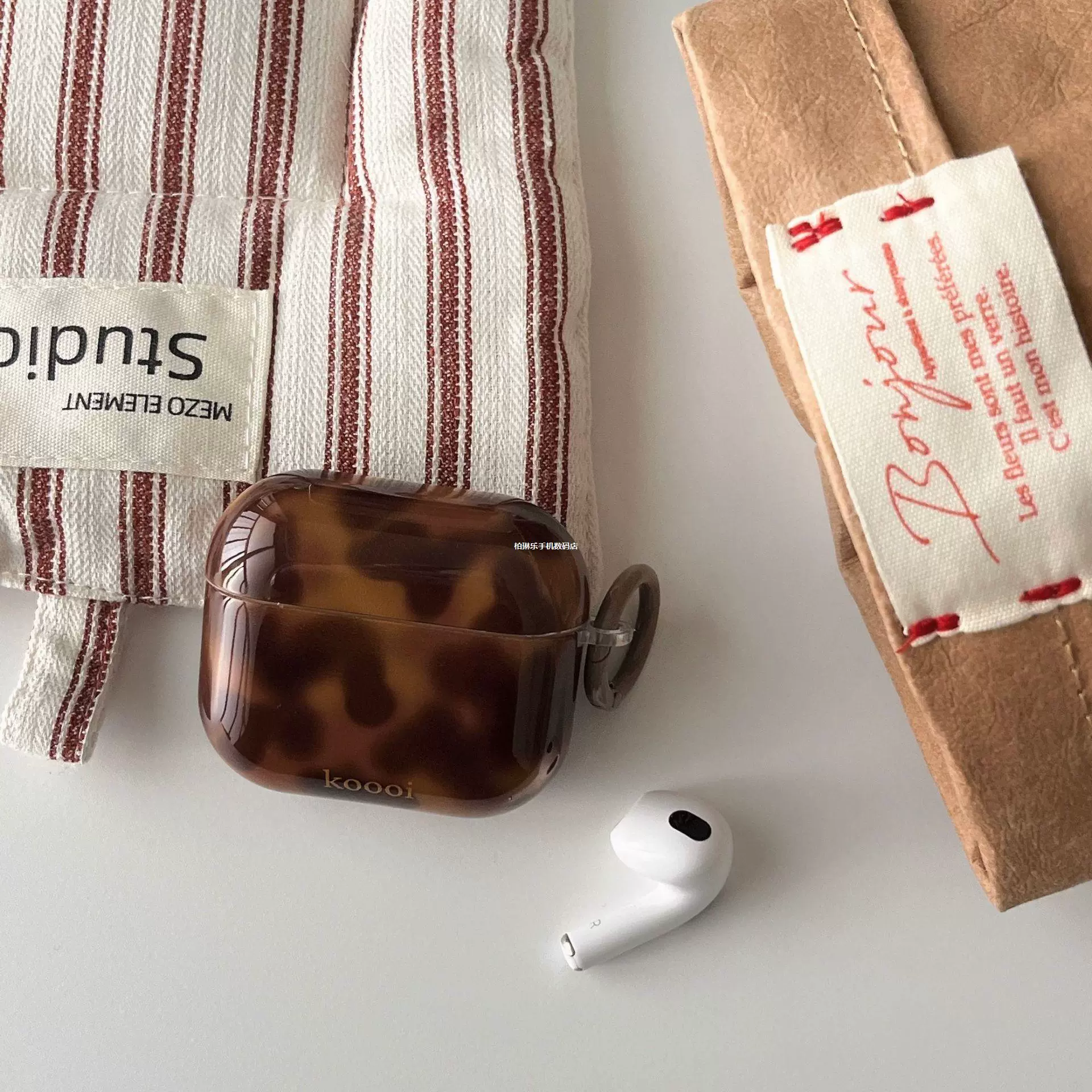 Защитный чехол Apple AirPods, янтарный леопардовый принт, совместим с AirPods 1/2/3/4 и Pro/Pro2