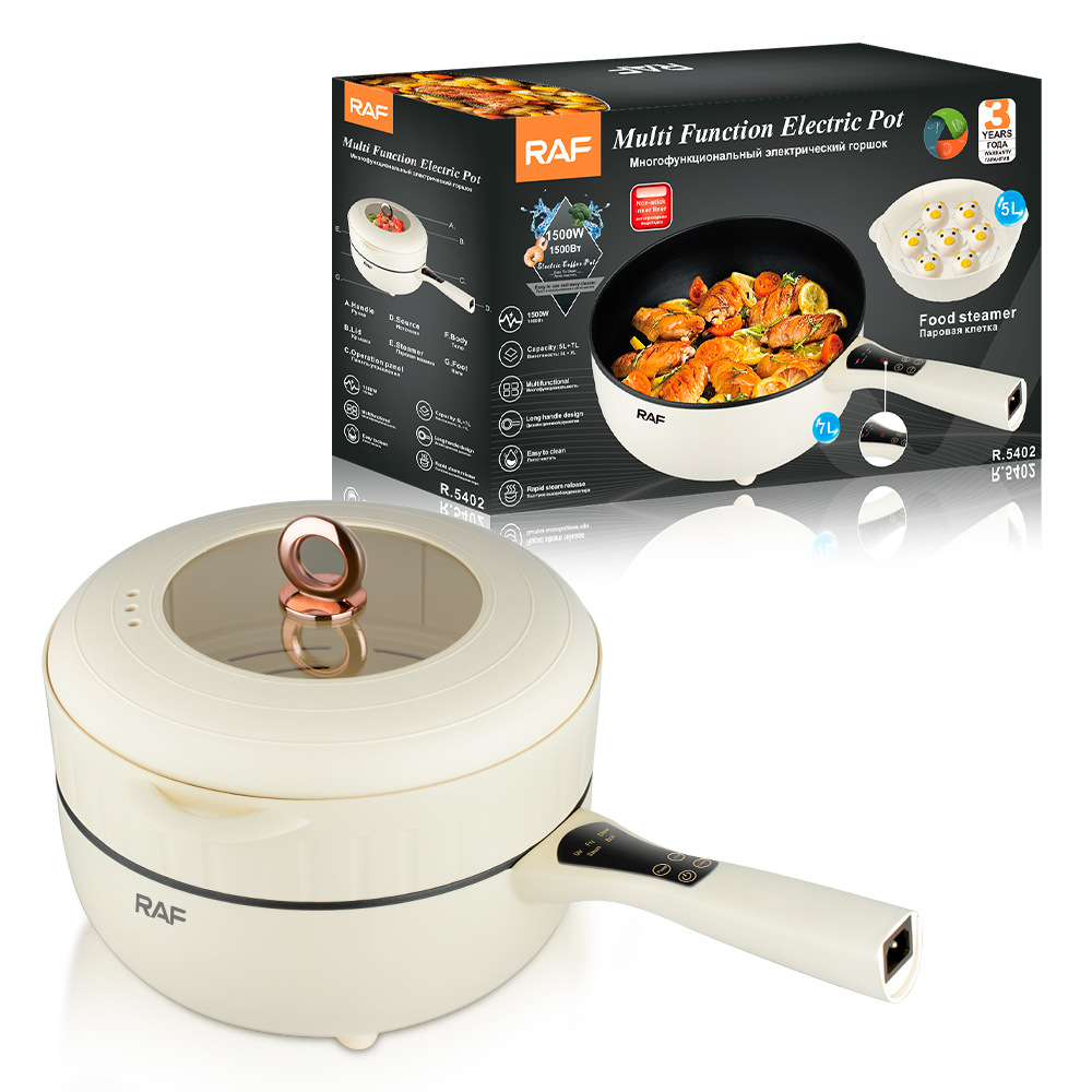 Multifunctional Electric Hot Pot With Steamer And Non-stick Pan_voghion.com