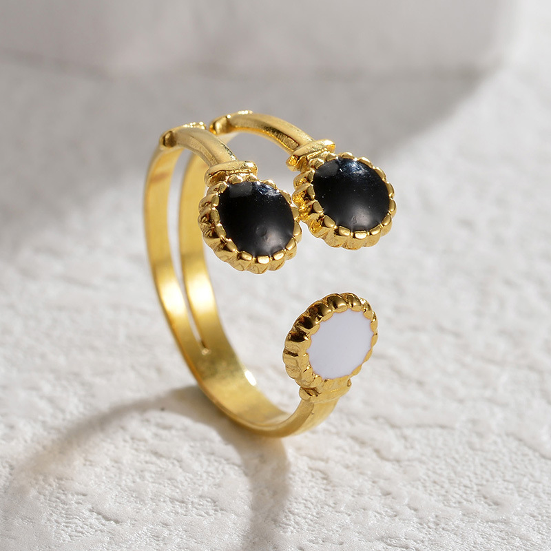 8g Weight Rings Classification Adjustable Ring Size 1 Piece Quantity Holiday, Daily Occasion Titanium Steel Material Geometric Pattern Women's Gender Enamel Design Casual, Simple Style Style Wholesale Jewelry Casual Simple Style Geometric Titanium Steel Enamel Rings 6
