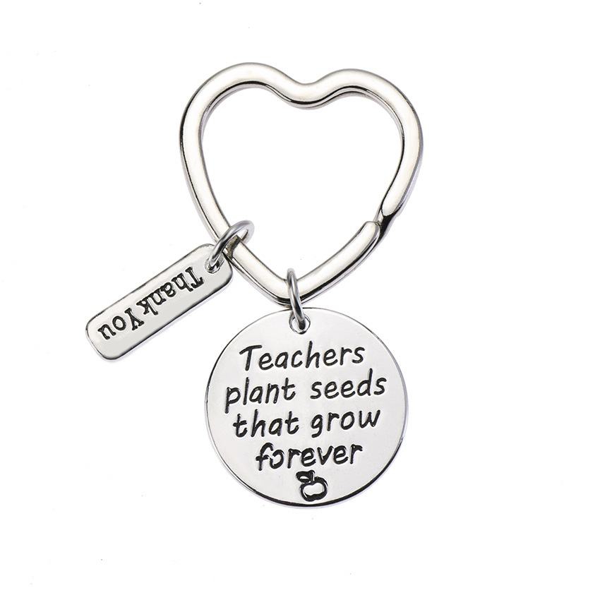 Fashion Stainless Steel Thank You Teachers Keychains display picture 2