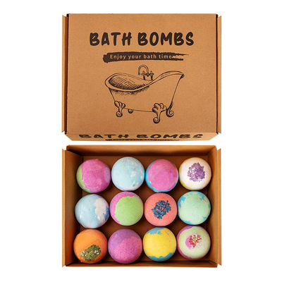Mixed color Balls 100g essential oil Aromatherapy Bath ball Aircraft Box 12 Balls Manufactor goods in stock