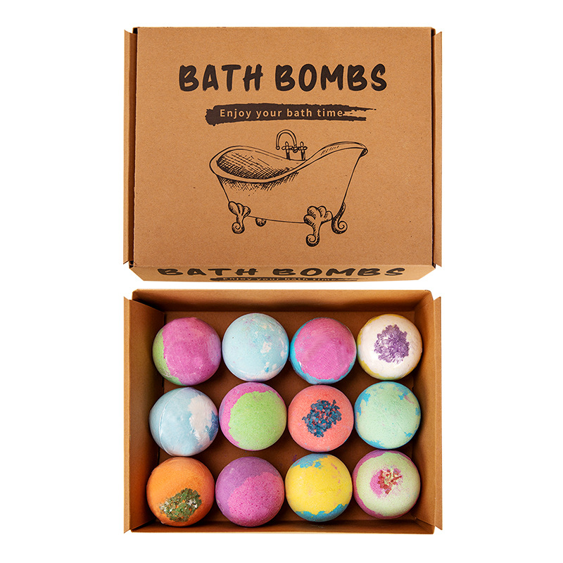 Mixed color Balls 100g essential oil Aromatherapy Bath ball Aircraft Box 12 Balls Manufactor goods in stock