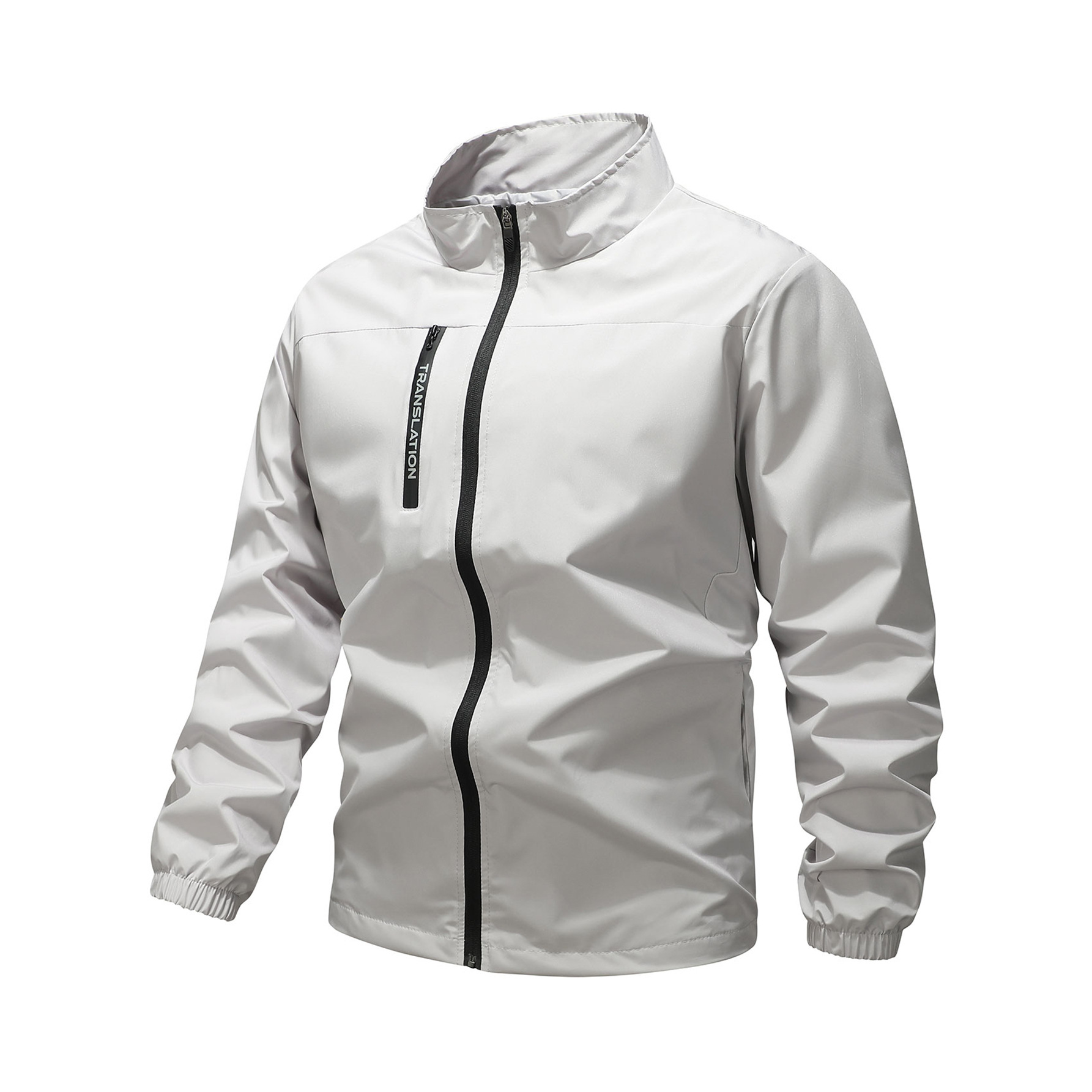 Cross-border men's off-road cycling, running, and sports rainproof and warm windbreaker jacket with stand-up collar