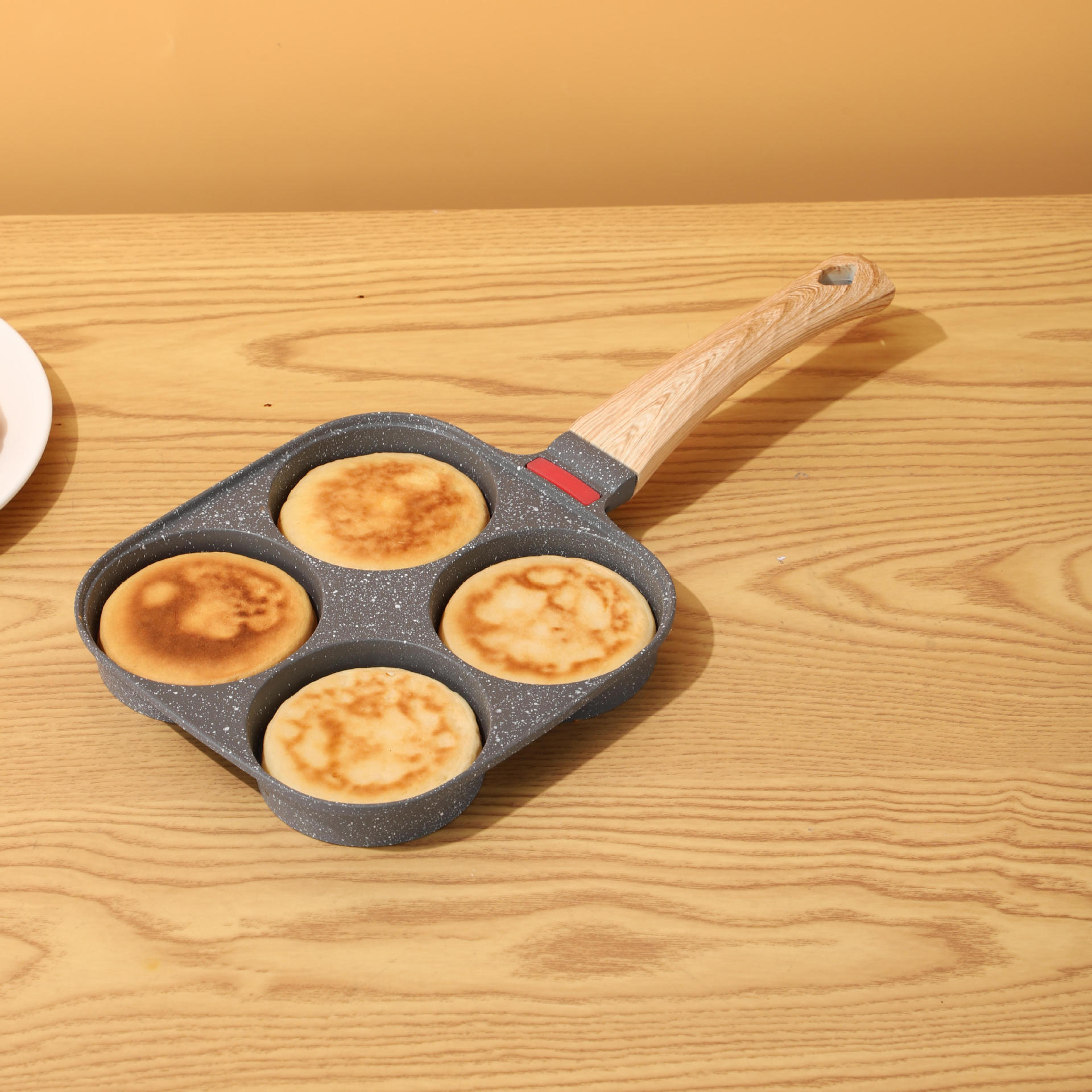 家用平底鍋不粘鍋迷你早餐鍋麥飯石四孔煎蛋鍋煎蛋神器漢堡鍋批發