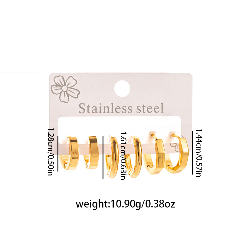 Pendientes geométricos estilo coreano, pendientes de acero inoxidable, diseño de moda de lujo ligero, pendientes de titanio con forma de corazón y estrella para mujer, transfronterizos.