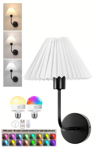 Luz de pared sin cableado transfronteriza americana dormitorio cabecera de cama luz de atmósfera decoración de sala de estar cubierta de lienzo recargable lámpara de pared atenuable