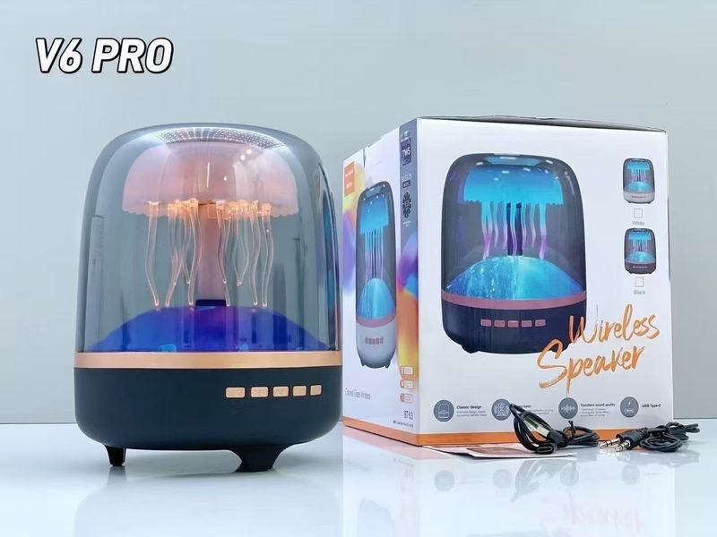 クロスボーダー新ガラス 4 世代クリエイティブクラゲ RGB ランプデスクトップサブウーファーホワイトノイズ Bluetooth スピーカーギフトオーディオ|undefined
