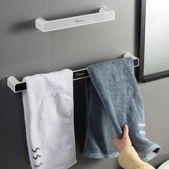 5YA1 bathroom towel rack bathroom towel rack black hole-free wall-mounted single pole toilet pendant light luxury long