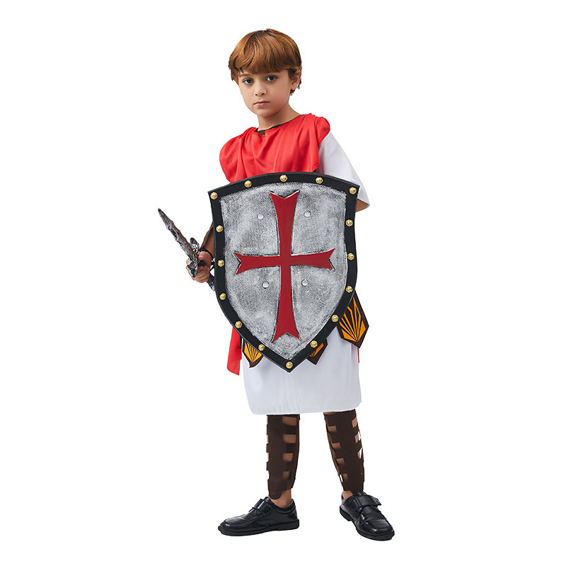 Children's Day Ancient Greek Spartan Role Play Egyptian Male Ancient Roman Warrior Duelist Knight Costume Set