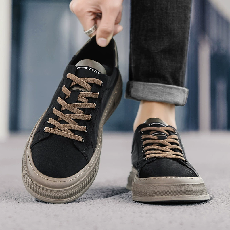 Men's Summer Breathable Sneakers, Fashionable Casual Shoes, Soft Sole, Black/Grey, Sizes 38-48