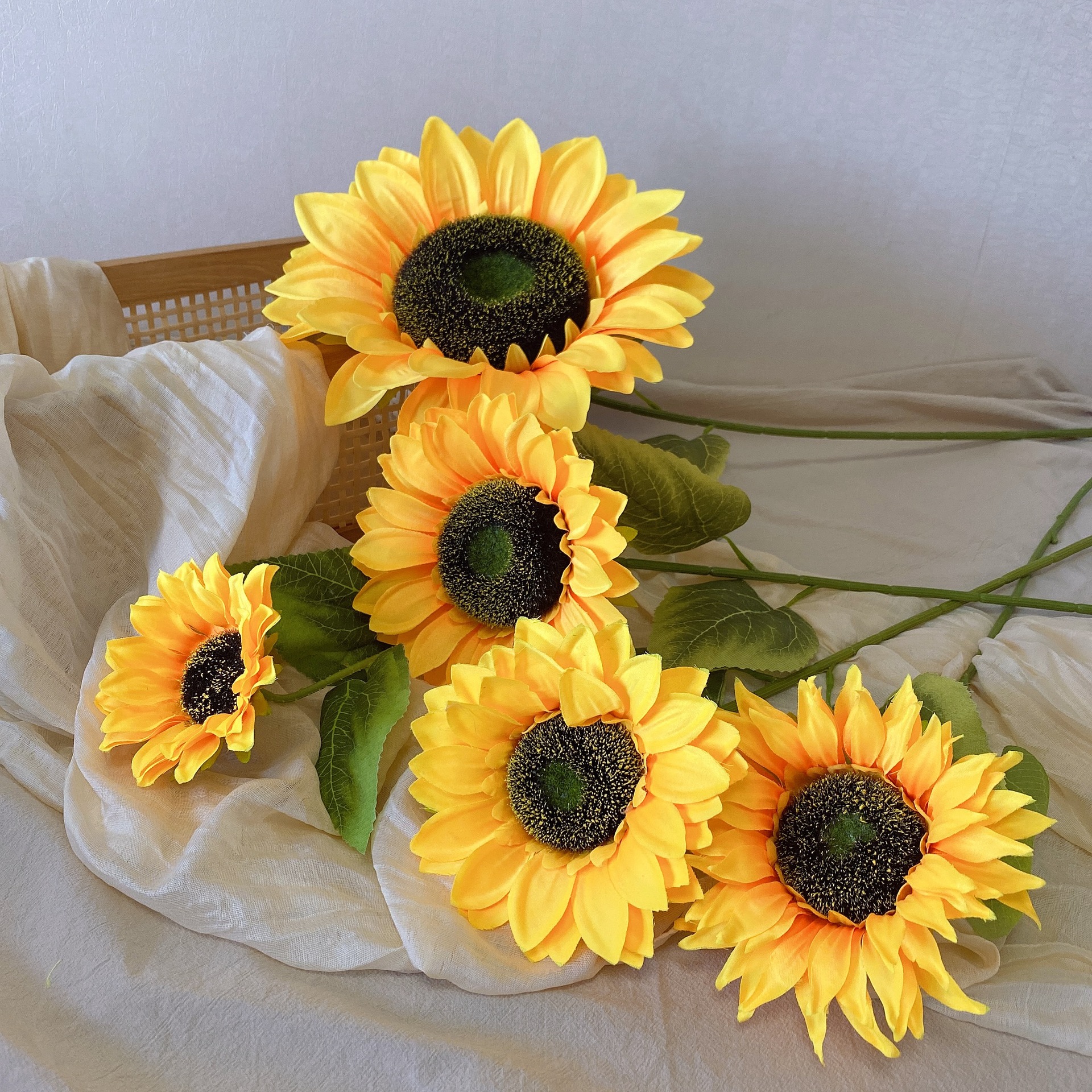 Aliexpress flor de girasol simulada flor de simulación decoración de estilo pastoral
