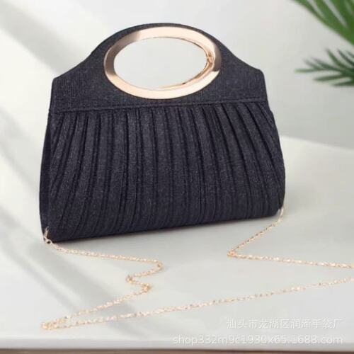 Bag E-commerce Handbag Western Fashion Crepe Top Handle Bag Evening Evening Gown Handheld Bag