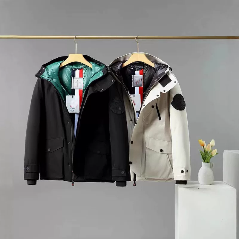 Warm elite down jacket, ski ski suit with hood