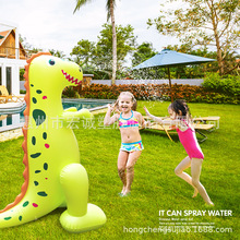 厂家现货充气喷水恐龙户外儿童戏水喷水大象洒水池  鲨鱼草坪玩具