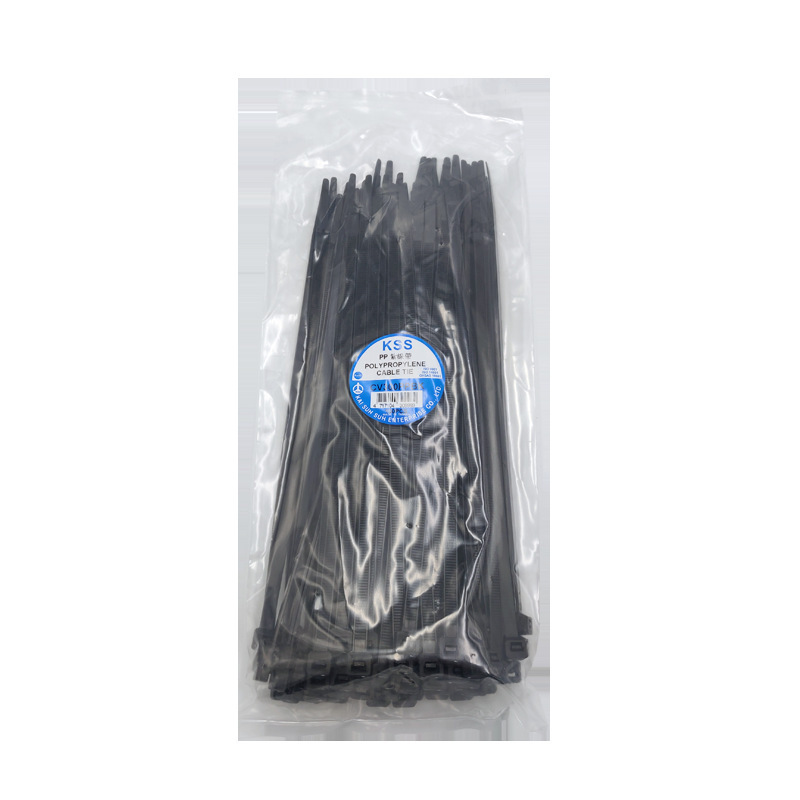 耐酸碱腐蚀PP扎带CV-300PPBK台湾凯士士KSS耐化学腐蚀扎带7.6*300