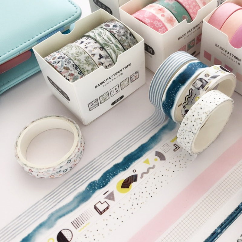 5Pcs/Pack Colorful Dream World Washi Tape DIY Scrapbooking Cross