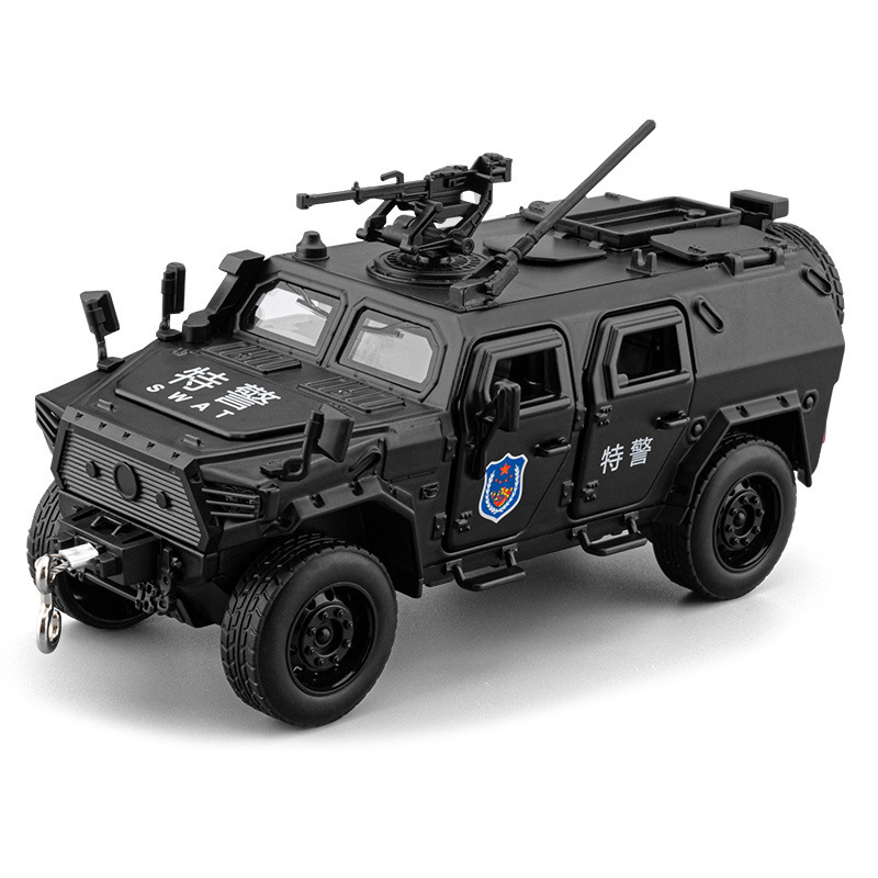 Dongfeng Warrior Car Model Artificial Alloy Armored Vehicle Off-Road Vehicle Police Car Car Toy Car Gift Souvenir