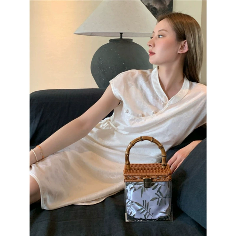 OK-098 ретро китайский стиль, новое улучшенное платье Cheongsam в китайском стиле, летнее легкое платье для зрелых людей, красивое платье для перерыва на чай