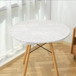 Disposable tablecloth elastic band plastic film thickened hotel transparent round household round table dining cloth tablecloth