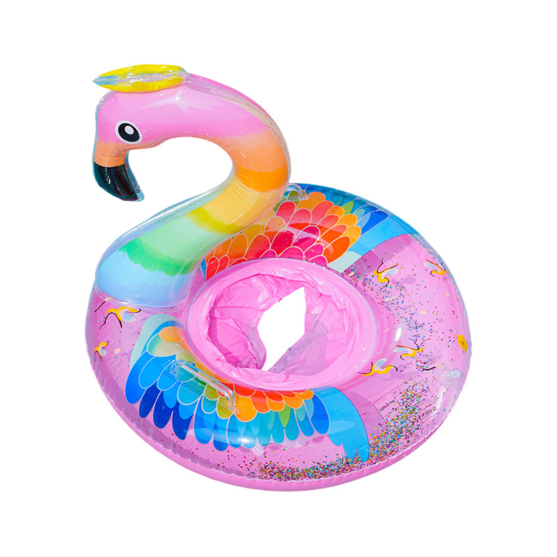 Inventario transfronterizo para aumentar el anillo de natación de flores flamencos con sequinilla, anillo de natación inflable para hombres y mujeres. image 20