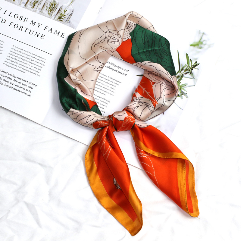 Simulated Silk Versatile for Women, Spring Autumn Square Fashionable and Fashionable, Summer Small Scarf, Mom Scarf Gift_voghion.com
