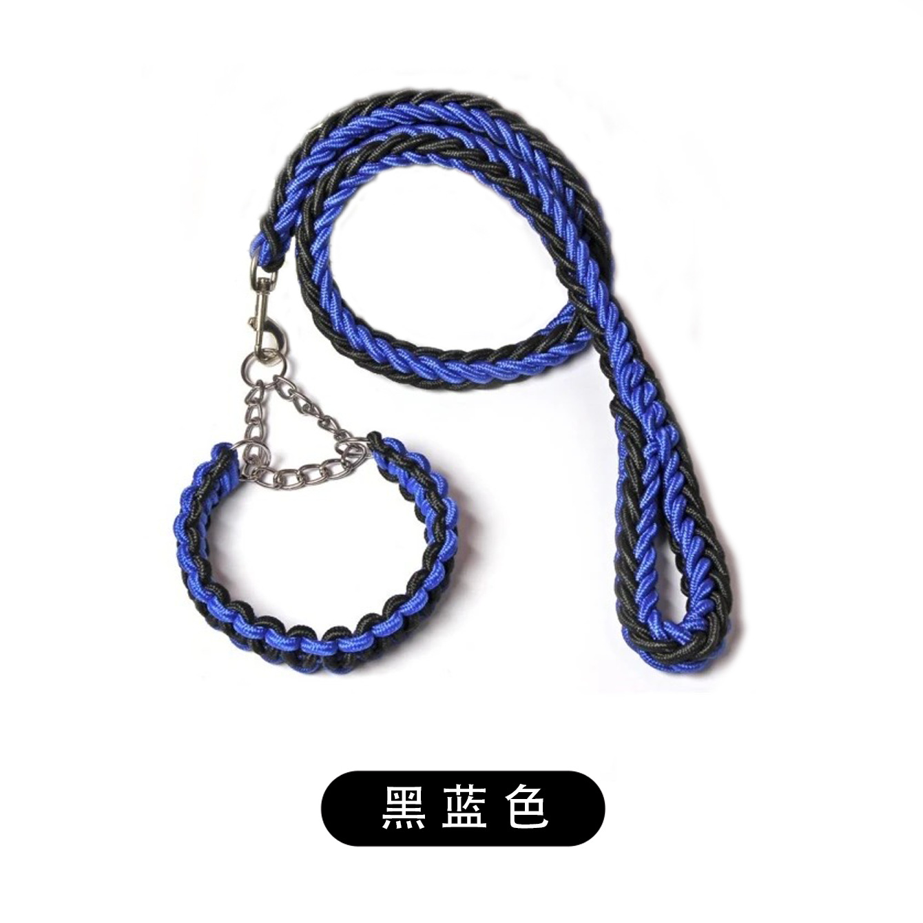 Venta al por mayor nacional tejido a mano de ocho hilos collar de cadena de perro a prueba de explosiones Punch P cadena correa para mascotas cuerda de perro collar de perro