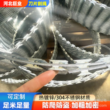 热镀锌刀片刺绳刺网刺丝滚笼院墙加高网刮刀网刀片墙头防盗网钢丝