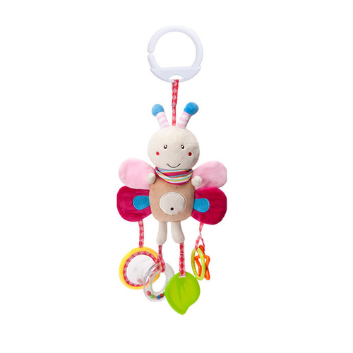 BBSKY cute cartoon animal bed hanging wind chimes baby toys plush bed trailer hanging toys can be imported
