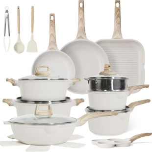 Amazon Kitchen Gift Non-Stick Pan European Style 23-Piece Frying Pan Wok Soup Pot Frying Pan Cooking Pot Set