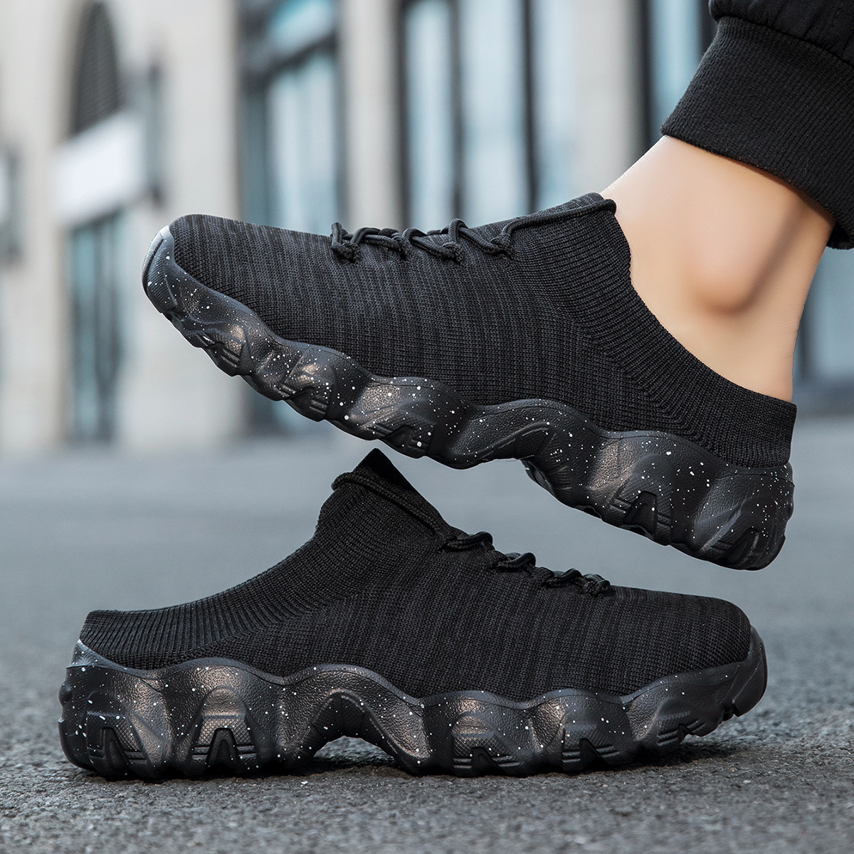 Summer Cross-border Large-size Versatile Fly-knit Breathable Lightweight Sports Casual Couples Outdoor Walking_vogvips.com