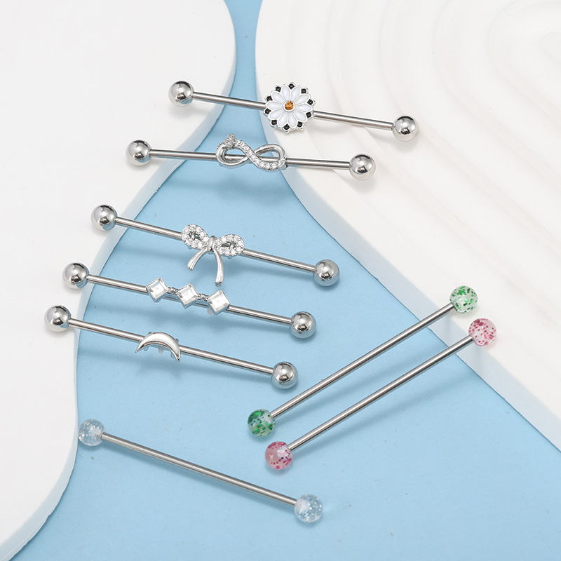 Labret piercing jewelry detail image