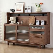 北美黑胡桃木客厅多功能茶水柜餐边柜收纳现代简约实木工厂源头