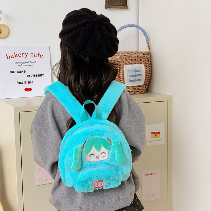 Hermosa mochila de peluche para niñas invierno nuevo tipo de caricatura mochila de jardín de infantes para niños pequeña mochila de bebé ligera