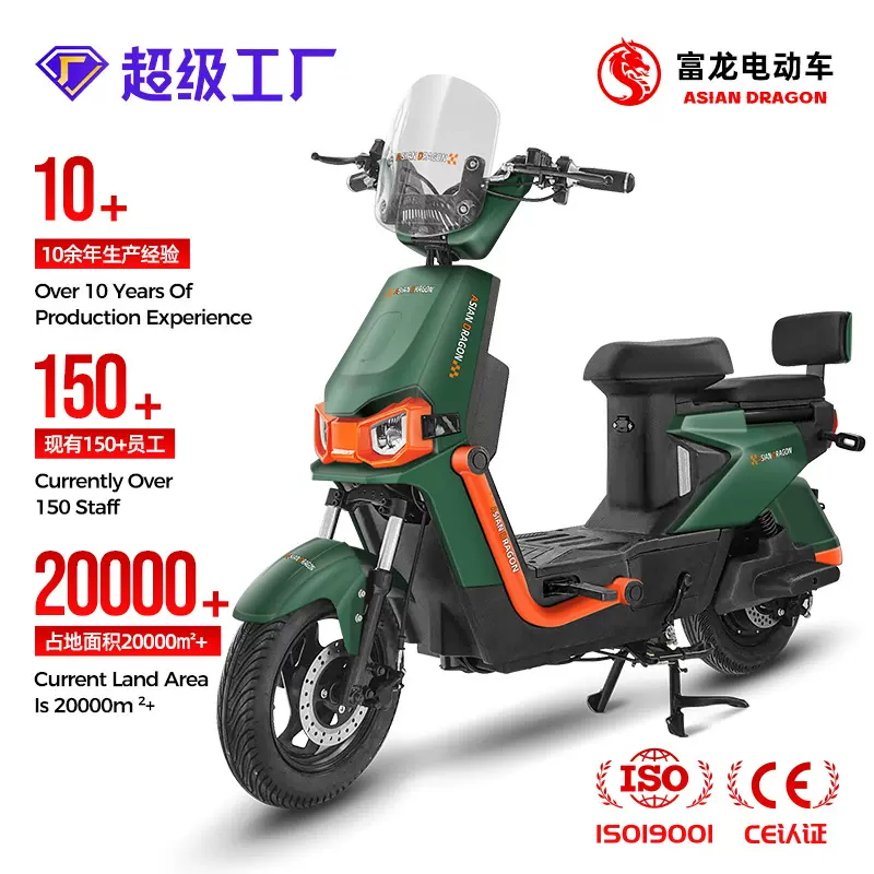 ASIAN DRAGON新款电动车1000w电动自行车两轮碟刹电瓶车源头工厂