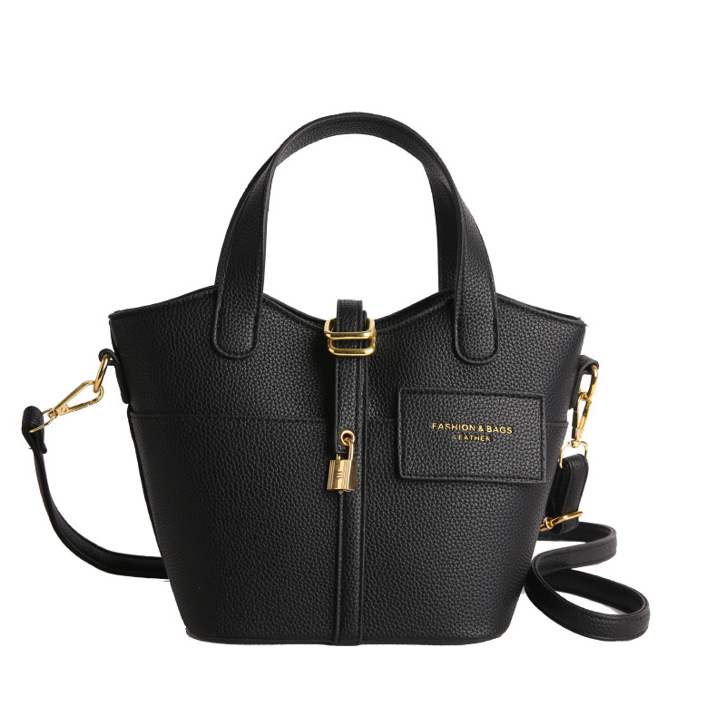 Bolso de mujer nueva moda transfronteriza de un hombro de moda alta sensación de lichi estampado ligero de lujo bolso de cesta de platos image 7