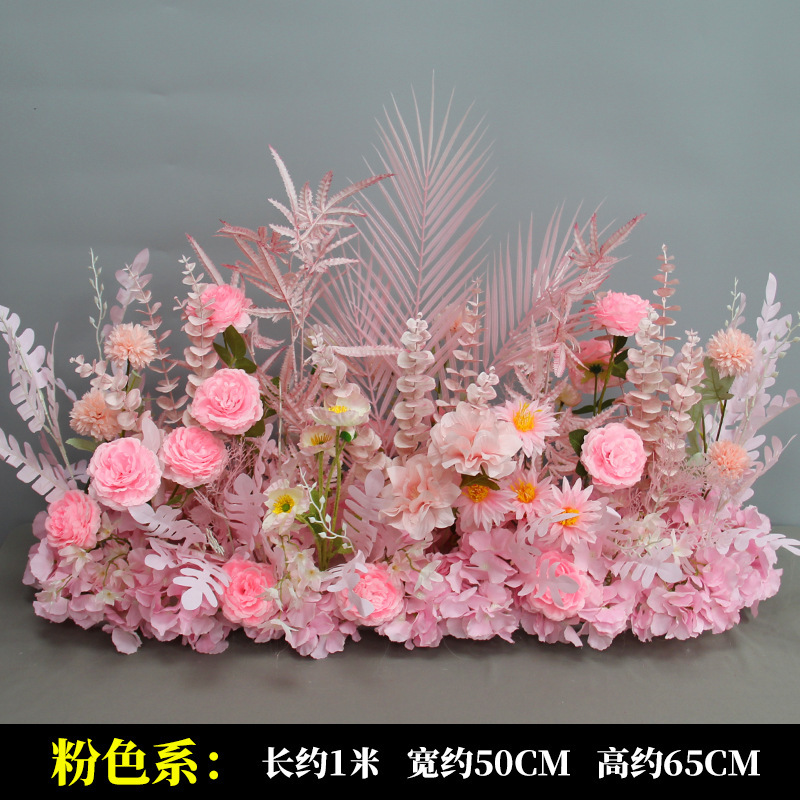 新商品の結婚祝いの大きいタイプの花を並べて絹の花の完成品の装飾をシミュレーションします。|undefined