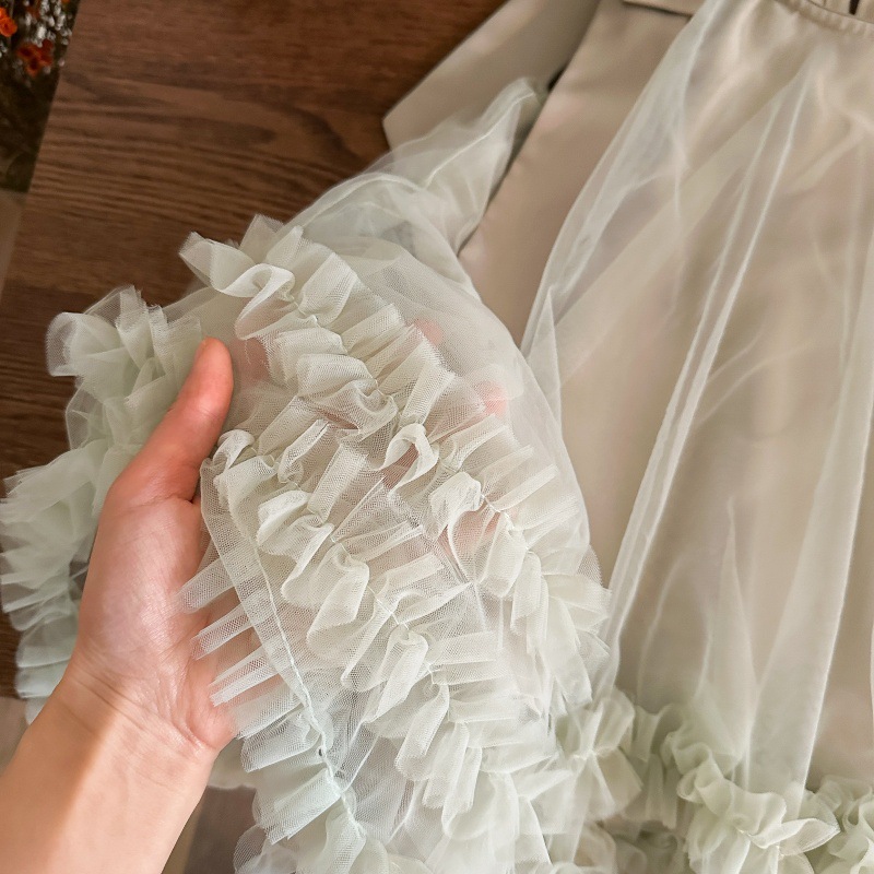 Vestido de Niña Dulce y Bonito, Vestido de Verano con Lazo, Falda de Tul, Vestido de Princesa para Bebé