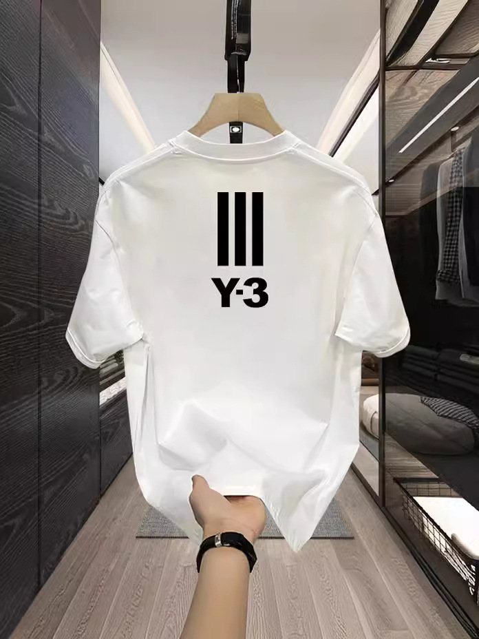 メンズ半袖tシャツ2024夏新作メンズファッションカジュアル韓国版純綿丸襟プリント半袖tシャツ