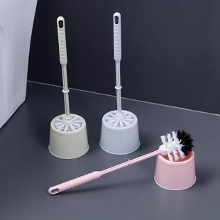 Plastic Toilet Brush Household Cleaning Set Brush Barrel Brush Decontamination Cleaning Brush Long Handle Toilet Cleaning Brush